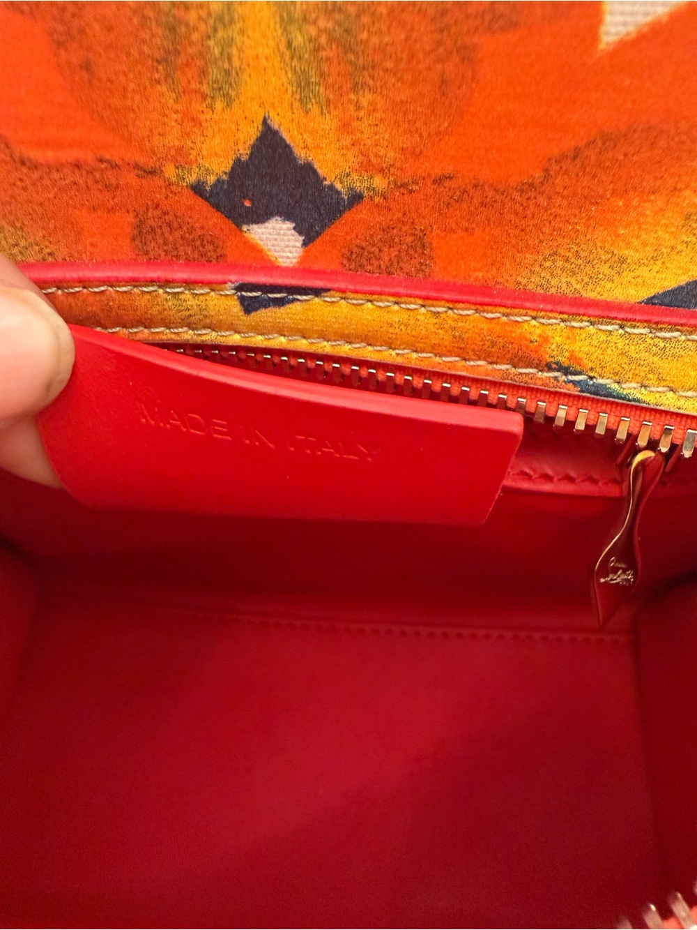 Christian Louboutin Eloise Top Handle Bag Embellished Printed Satin Mini. W/COA - Picture 10 of 14
